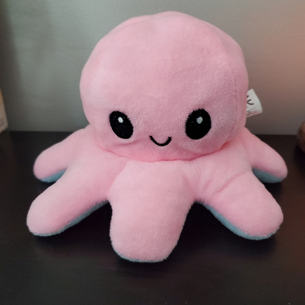 TeeTurtle - The‎ Original Reversible Octopus Plushie - Pink + Aqua